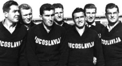 Vaterpolisti Veljko Bakašun, Zdravko Ježić, Boško Vuksanović, Zdravko-Ćiro Kovačić, Lovro Radonjić, Ivo Štakula i Ivica Kurtini