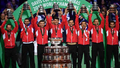 Teniska reprezentacija Hrvatske, šampion sveta 2018. godine (FOTO: AFP)
